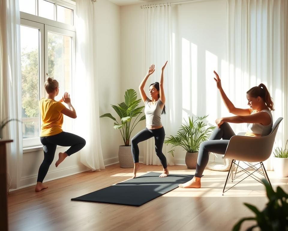 Eenvoudige fitnessoefeningen voor een drukke dag