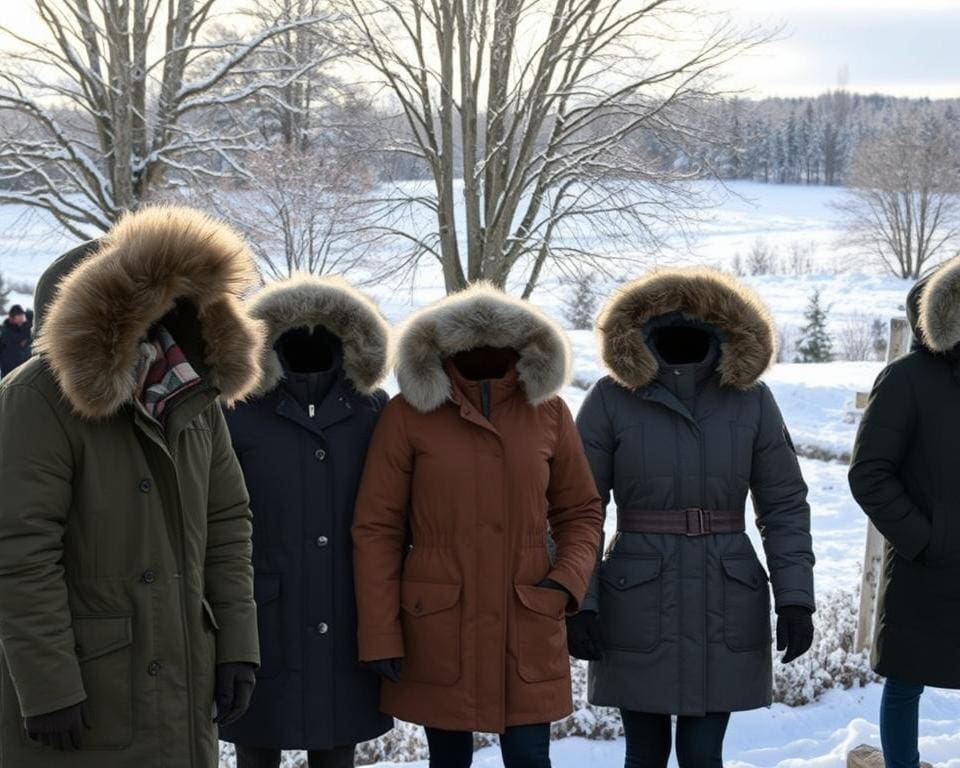 Parka's voor winterwandelingen