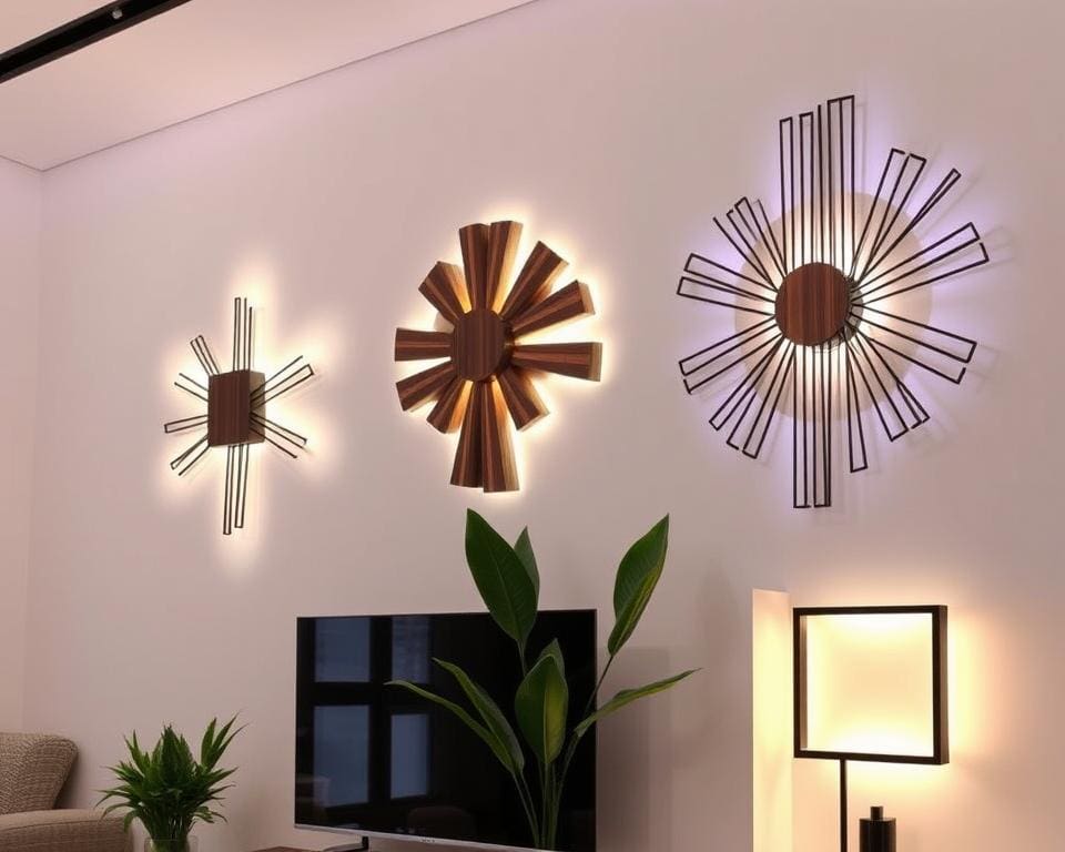 Wanddecoraties met ingebouwde LED-verlichting