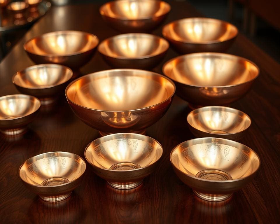 koperen schalen voor een luxe decoratie