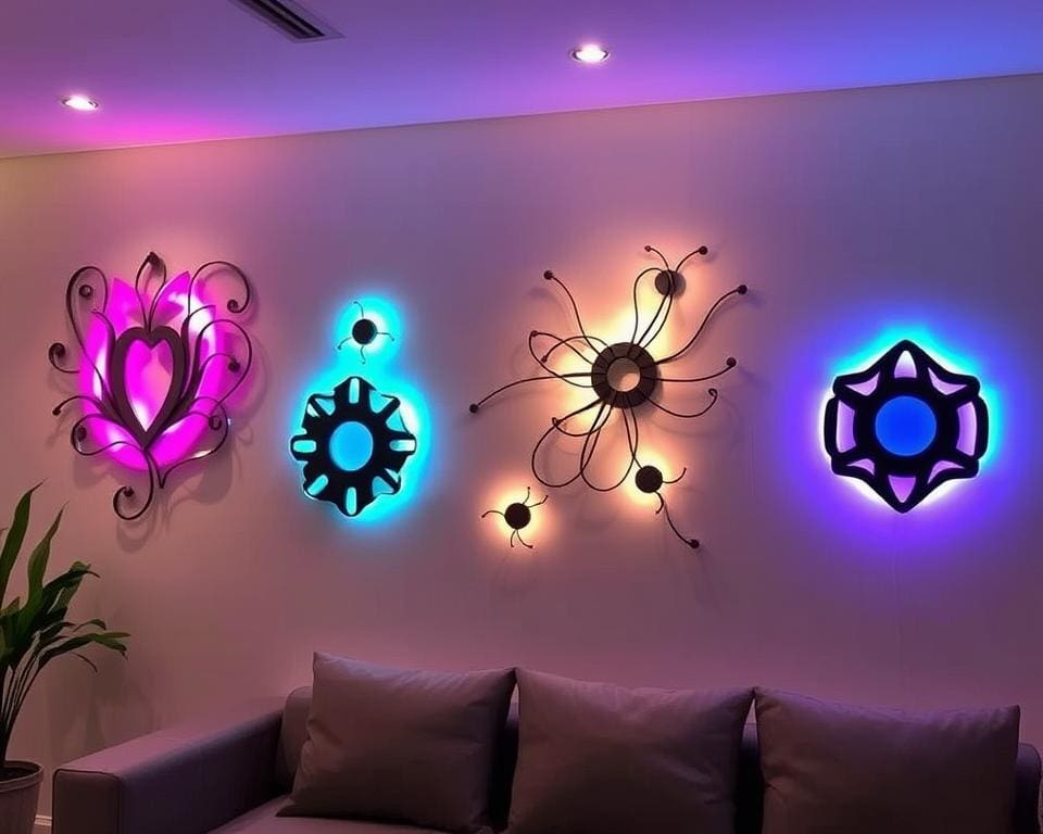 wanddecoraties met ingebouwde LED-verlichting